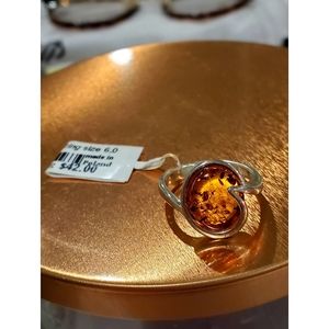 Authentic Amber, 925 sterling silver ring